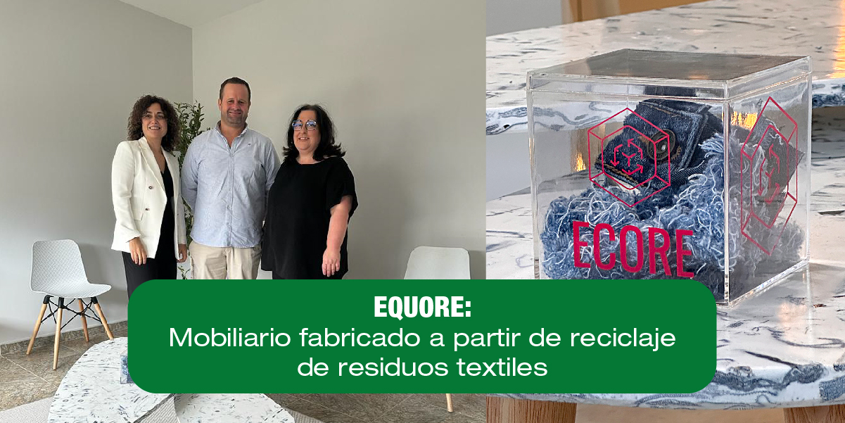 EQUORE: mobiliario fabricado a partir de reciclaje de residuos textiles